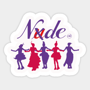 Silhouette of the dance of the group (G)idle in the nxde era Sticker